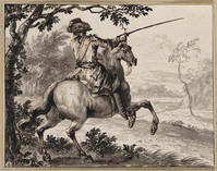 S 012
<br/>
Ruiter in Lodewijk XIV-kostuum
<br/>
<em>Huysum, Justus van I (1659-1716)</em>